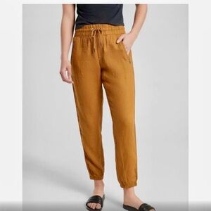 Athleta Cabo Linen Jogger size 12 Tall- gold